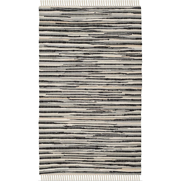 Dakota Fields Bodoy Handmade Hand Braided Cotton Black/Brown/Gray Rug